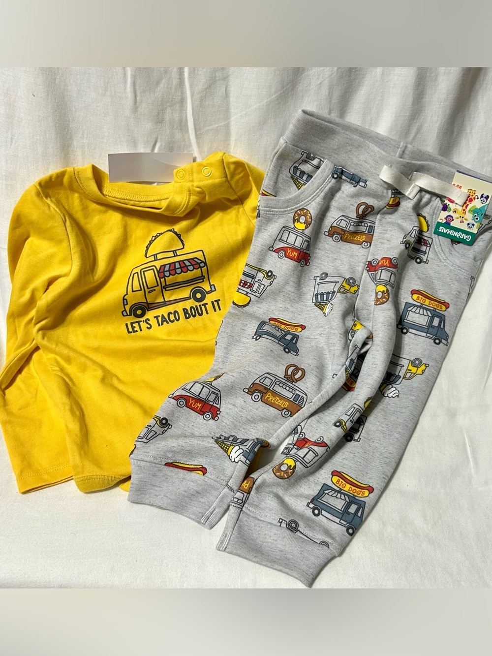 24 Month Garanimal Yellow Taco Food Truck Kids Matching Set - New With Tags NWT
